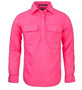 Women's Pilbara Closed Front L/S Shirt Hot Pink