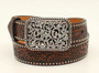 Ariat Girl’s Belt Crystal Floral Brown