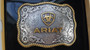 Ariat Western Antique Belt Buckle Silver Gold