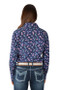 Pure Western Womens Harlene L/S Shirt - Navy/Multi