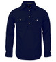 Pilbara Women's Closed Front L/S Shirt - French Navy