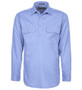 Mens Pilbara Closed Front L/S Workshirt Pale Blue