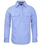 Pilbara Women's Closed Front L/S Shirt Pale Blue