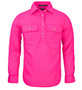 Pilbara Women's Closed Front L/S Shirt Fuschia
