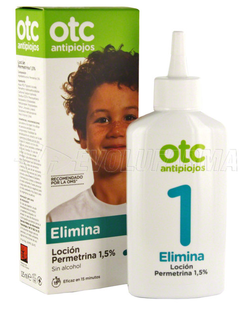 Otc loción antipiojos permetrina 1,5%. envase 125 mL.