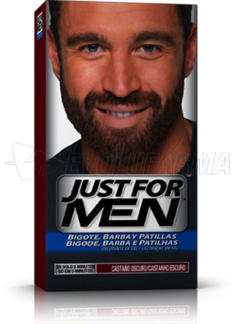 Just for men colorante en gel bigote, barba y patillas castaño oscuro. 30 CC