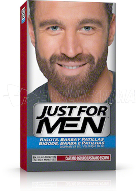 Just for men colorante en gel bigote, barba y patillas castaño oscuro. 30 CC