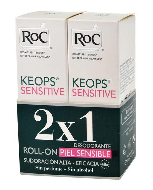 Duplo Desodorante Keops Roll-on Sensitive Roc