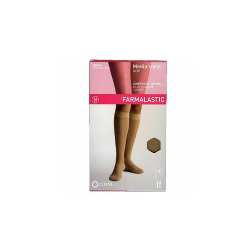 Farmalastic media corta compresión normal beige t - mediana