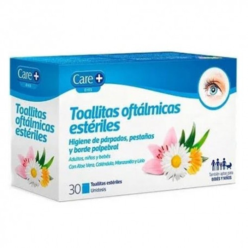 Care+ toallitas oftálmicas estériles 30 toallitas
