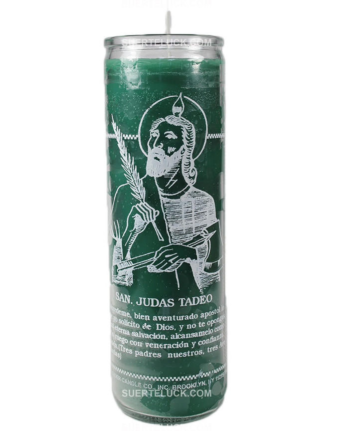 Saint Jude Prayer Candle Vela de San Judas SUERTE·LUCK