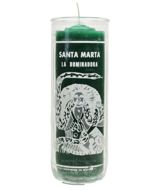 Santa Martha Dominadora Pull Out Candle 
7 Days 
Refill Candle Glass 