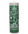 7 day spiritual candle Lucky in green wax by Crusader Candles. Glass jar printed with white letters that say Lucky money drawing 7/11 alleged sold as curious only. Printed images of lucky symbols.
