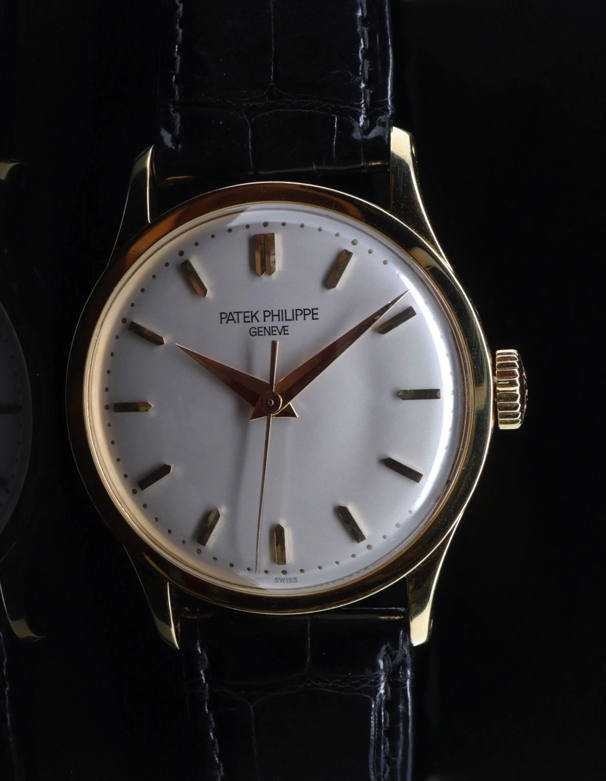 Vintage c1958 Patek Philippe 18K Gold 18J 35.5mm Wrist Watch Ref