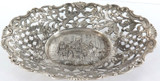 VINTAGE / QUALITY / VERY DECORATIVE DUTCH PIERCED HIGH RELIEF .833 SILVER BOWL.