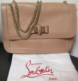 Christian Louboutin Natural Leather Large Sweet Charity Shoulder Bag