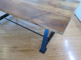 SALE!! INDUSTRIAL CAST IRON BASE & SOLID TIMBER TOP TABLE / DESK - 230CM X 96CM X 76CM RRP $2500