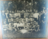 SUPER RARE 1921 MITCHAM F.C. PREMIERSHIP WINNING SIDE LARGE FRAMED PHOTO.