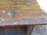 INDUSTRIAL SOLID TIMBER WORK SHOP TABLE WITH DRAWS - 188CM X 75CM X 87.5CM