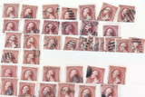 JOB LOT 49 x 1883 WASHINGTON 2 Cent STAMPS. SCOTTS #210 RED BROWN. NICE CANCELS.