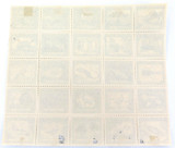 SCARCE. 1944 CHILE BLOCK of 25 60 Cents, FLORA & FAUNA, CLAUDIO GAY. MH