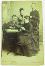 c1870 / 80s QUALITY STUDIO PHOTO by G A H EGGERS, DUNKIRK, NEW YORK. DOTY FAMILY