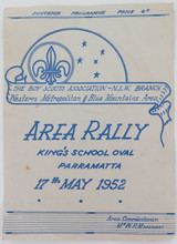 SCARCE 1952 BOY SCOUTS, NSW BRANCH, AREA RALLY PARRAMATTA SOUVENIR PROGRAMME