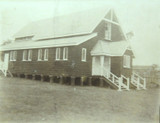 1910 NANANGO, QLD. GENUINE ORIGINAL PHOTO OF ST ANNES CHURCH STUCK TO POSTCARD.