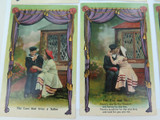 EARLY 1900s SET 6 SERIES SAILOR & GIRLFRIEND UNUSED “NATIONAL" UK ISSUED P/CARDS