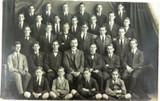 RARE 1918 REAL PHOTO POSTCARD IPSWICH GRAMMAR SCHOOL, HOUSE PHOTO. J A HUNT