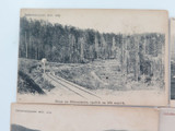 7 EARLY 1900s RUSSIAN SCENIC POSTCARDS DEPICTING RAILWAY ALL THE SAME MAKER