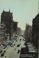 MELBOURNE ELIZABETH STREET VICTORIA 1910 POSTCARD