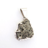 Metallic Pyrite Fools Gold Crystal Sterling Silver Pendant Made in Mexico 14.4g