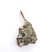 Metallic Pyrite Fools Gold Crystal Sterling Silver Pendant Made in Mexico 14.4g