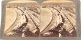 FRANCE 1898, CITY of NICE COAST LINE, UNDERWOOD & UNDERWOOD STEREOVIEW CARD.