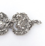 Antique Sterling Silver Nurses Belt Buckle Ornate Winged Dragons & Bow 19.3g