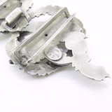 Antique Sterling Silver Nurses Belt Buckle Ornate Winged Dragons & Bow 19.3g