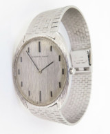 Vintage Audemars Piguet 18k White Gold Oval Ultra Slim Men's Wrist Watch