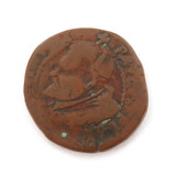 1613 PAPAL STATES, FERRARA AE QUATTRINO COIN.