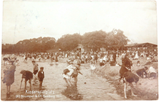 1907 GERMAN REAL PHOTO POSTCARD. KINDERSPIELPLATZ CHILDRENS PLAYGROUND.
