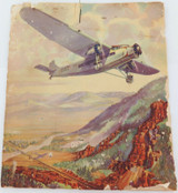 SUPER RARE USA 1929 T.A.T. TRANSCONTINENTAL AIR TRANSPORT 16P BOOKLET