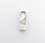 Vibrant Simulated Opal Inlay Sterling Silver CZ Ring Pendant Matching Set 8.7g