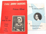 AUTOGRAPHED GRAND OLE OPRY BOOKLETS. “LITTLE" JIMMY DICKENS & WILMA LEE COOPER.