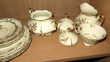 RARE VINTAGE GERMAN KRUGER GEIERSTHAL PORCELAIN 18 PIECE SALESMAN DISPLAY SET.