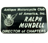 “ANTIQUE MOTORCYCLE CLUB OF AMERICA” DIRECTOR OF CHAPTERS JACKET BADGE.