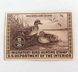 SCARCE 1939 SCOTTS # RW6 US FEDERAL DUCK STAMP, MNH CENTERED IMPERF on 2 SIDES