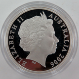 2006 .999% FINE SILVER 1oz PROOF $5. SIDNEY NOLAN, BURKE & WILLS.