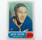 1969 SCANLENS RUGBY LEAGUE CARD. #48 DAVE COTTER, NEWTOWN.