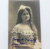 RARE 1908 AMERICAN SOPRANO YVONNE de TREVILLE HANDSIGNED REAL PHOTO POSTCARD