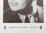SCARCE c1940s HERBERT ERNST GROH SWISS TENOR & FILM ACTOR HANDSIGNED POSTCARD